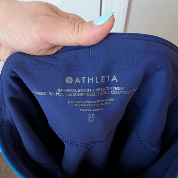 Athleta Interval Stash High Rise Tipped 7/8 Legging - Picture 7 of 7